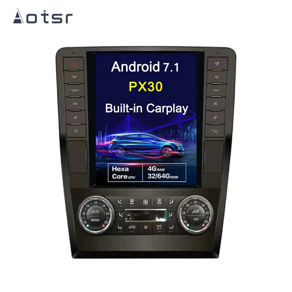 Автомобильный GPS навигатор 10 4 дюйма в стиле Tesla на Android 7 1 для Mercedes