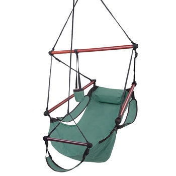 

Outdoor Hanging Hammock Chair Durable Nylon Cloth Hammock SwingWith Footrest High Strength Assembled Hanging Seat S-shaped Hook