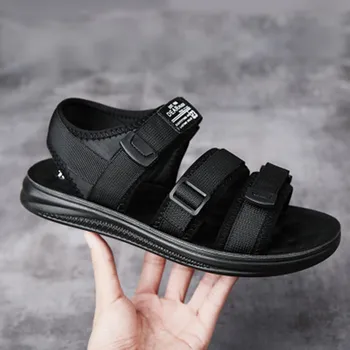 

Slippers men's tide leather 2020 summer new men's lazy beach shoes wear sandals and slippers outdoor non-slip slippers Мужские