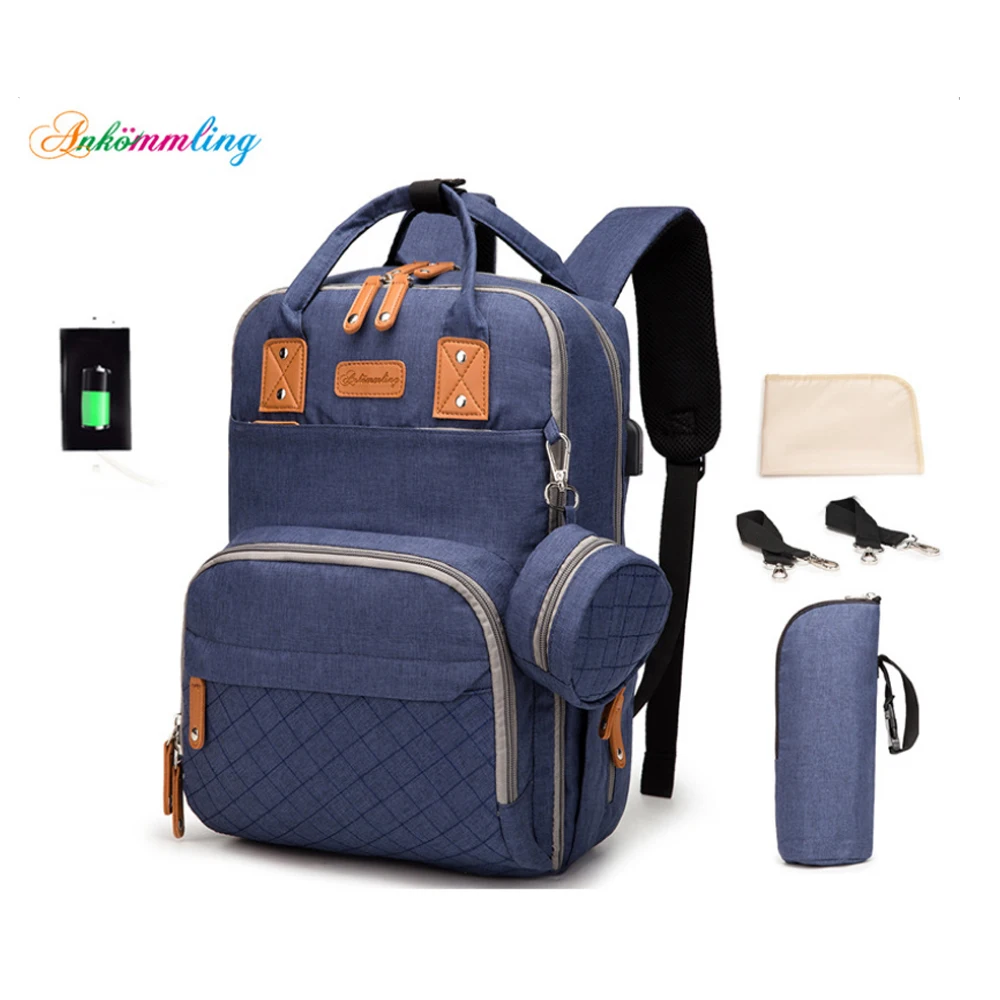 

Mummy Maternity Nappy Backpack USB Diaper Bags New Embroidery Waterproof Travel Backpack Designer Nursing Bag for Baby Care