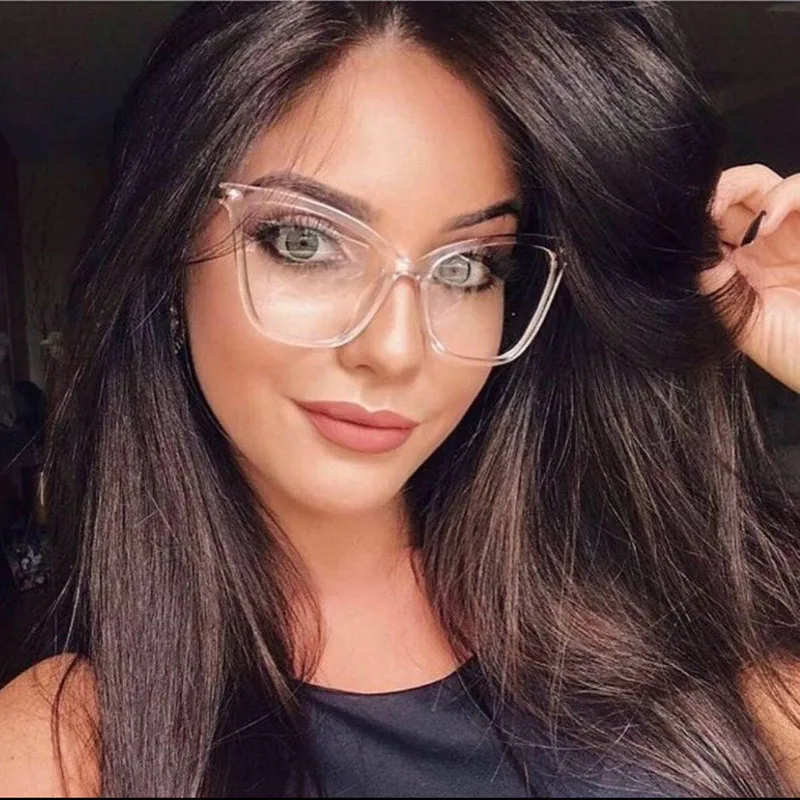 Новые женские очки кошачий глаз, оправа для женщин, сексуальные негабаритные металлические оправы, брендовые дизайнерские оптические очки, модные очки