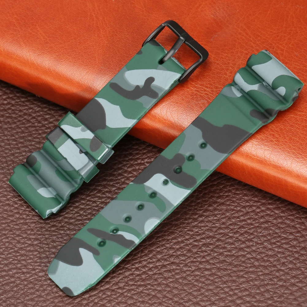 

Universal 22mm Camouflage Colorful Silicone Watchbands for Men Women Watch Waterproof Straps Pin Buckle Replacement Spring Bars