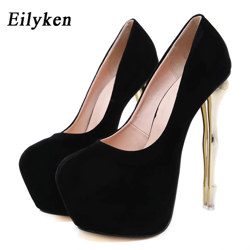 

Eilyken 2020 Spring Women Platform Pumps Round Head Thin High Heel 16CM Shoe Super Heels Ladies Fashion Nightclub Wedding Pumps