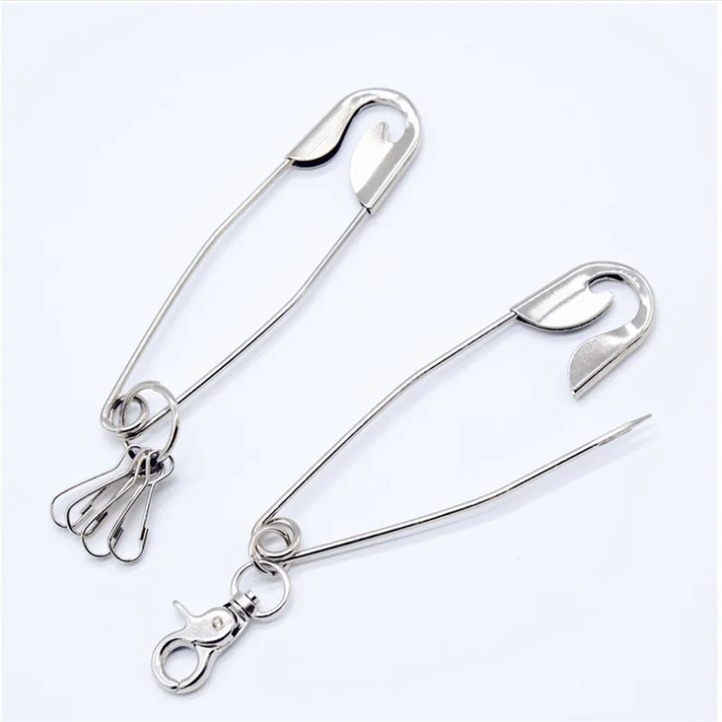 

Hip Hop Unisex Punk Metal Wallet Belt Chain Rock Trousers Hipster Pant Jean Keychain silver pin Ring Clip Keyring Men's Jewelry