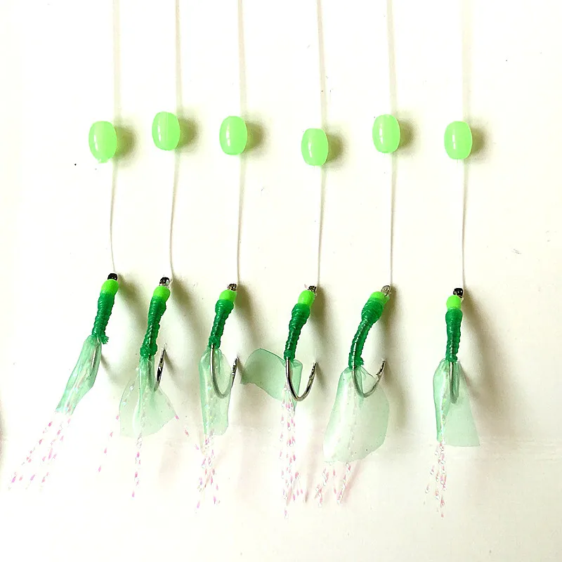 5 pack 30pcs/lot Shrimp Soft Lure Fishing Artificial Bait With Glow Hook Swivels Anzois Para Pesca Sabiki Rigs Fishing Lure