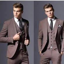 Изготовленный на заказ красивый мужской костюм классический Подходит Формальные костюмы для свадьбы мужские смокинги модные костюмы для молодых людей(куртка+ брюки+ жилет