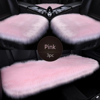 

Car Seat Covers Front/ Rear/ Full Set Choose Car Seat Fur Fiber Long Plush Car Accessories Universal Size Anti-slip for winter