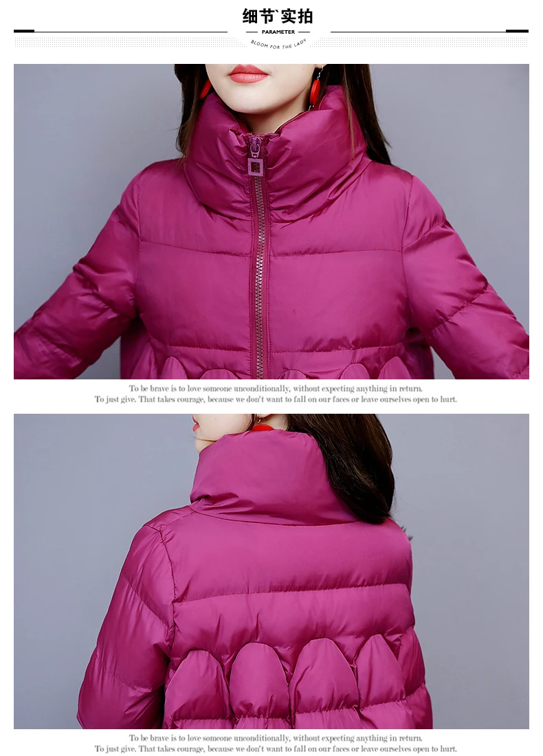 Winter Women Jacket Parka New Korean Zipper Cloak Down Cotton Jacket Long Outwear Fashion Warm Ladies Overcoat Padded Coat