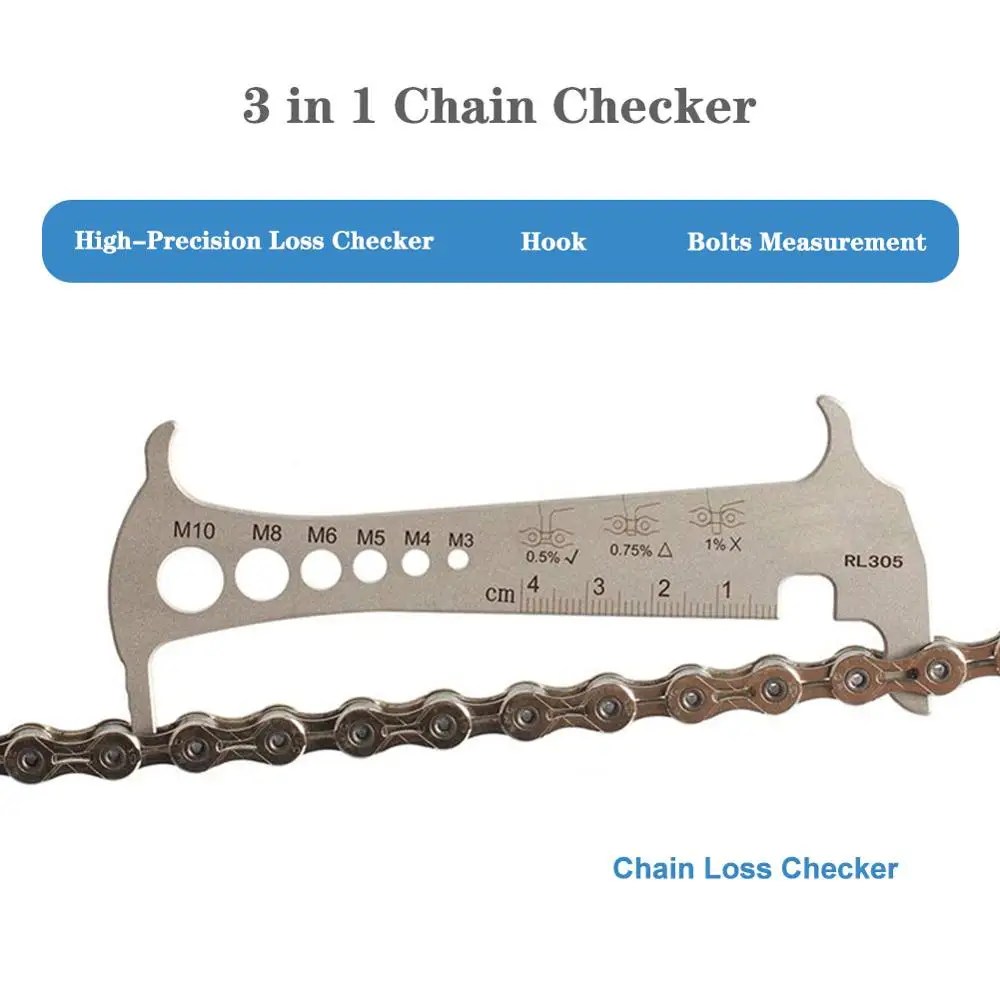 

3 in 1 Chain Wear Indicator Bicycle Chain Repair Tools Check Measurer Mountain Bike Chain Tool
