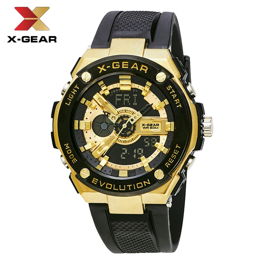 X GEAR часы мужские модные спортивные кварцевые Топ бренд класса люкс полностью