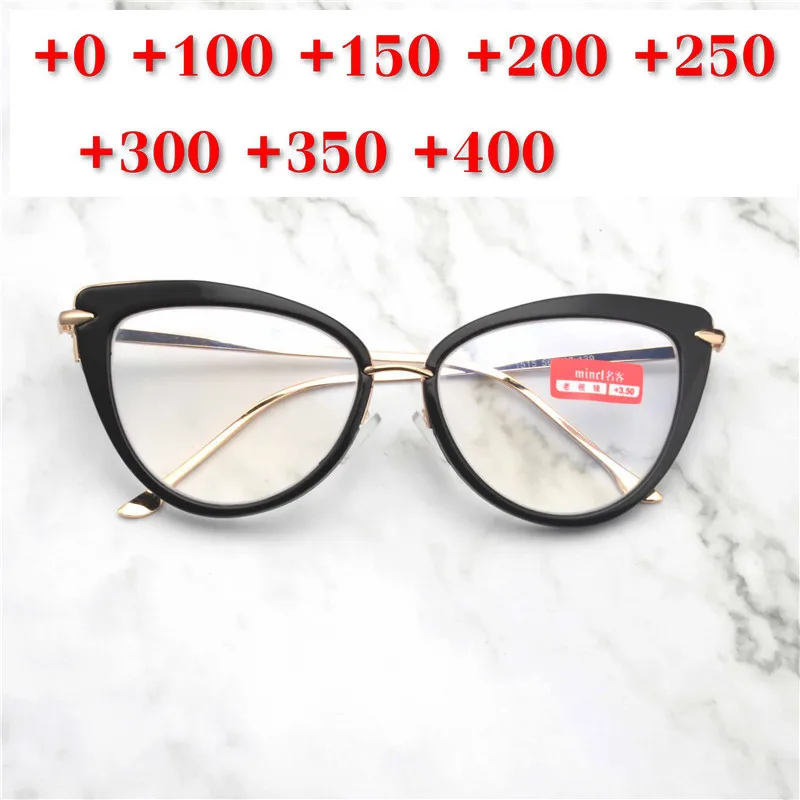 Blue Light Blocking Reading Glasses Women Men Half Frame Cat Progressive Eyeglasses Anti fatigue Hyperopia Presbyopic Eyewear NX