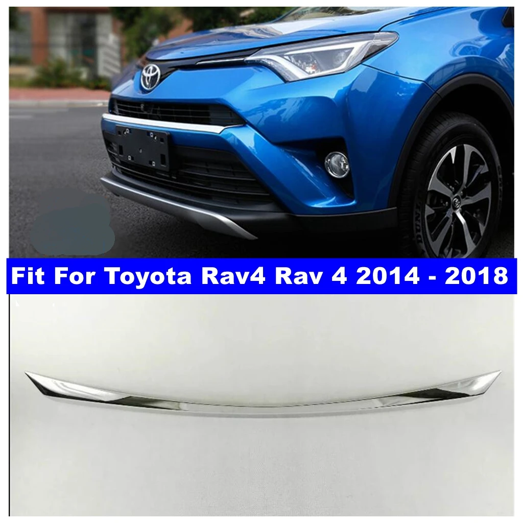 

Front Face Lower Bumper Protector Plate Decoration Cover Trim Fit For Toyota RAV4 Rav 4 2014 - 2018 ABS Accessories Car-styling