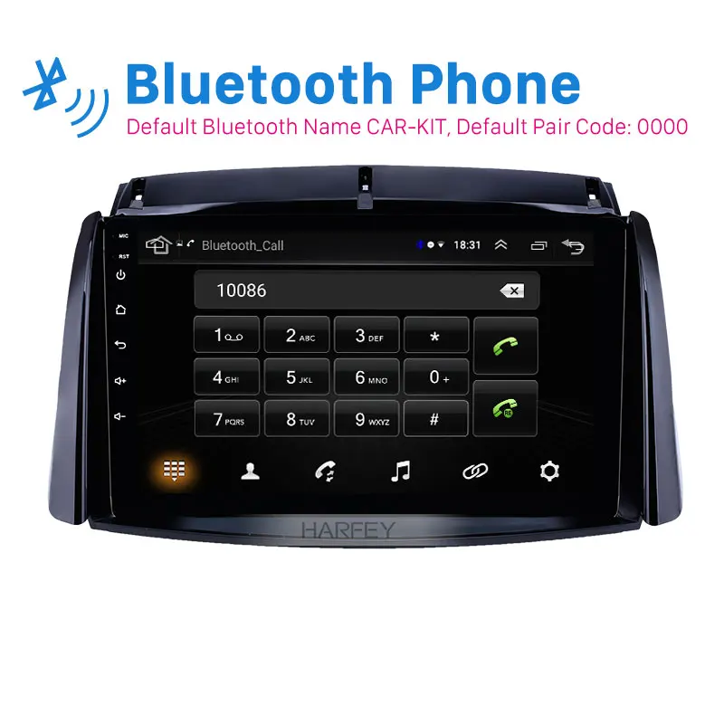 Harfey автомобильный 2Din Navi " Android 8,1 стерео блок для Renault Koleos 2009 2010- gps USB AUX поддержка Carplay DVR OBD цифровой ТВ