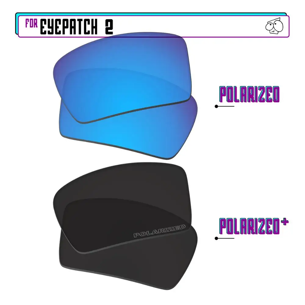 

EZReplace Polarized Replacement Lenses for - Oakley Eyepatch 2 Sunglasses - Black P Plus-Blue P