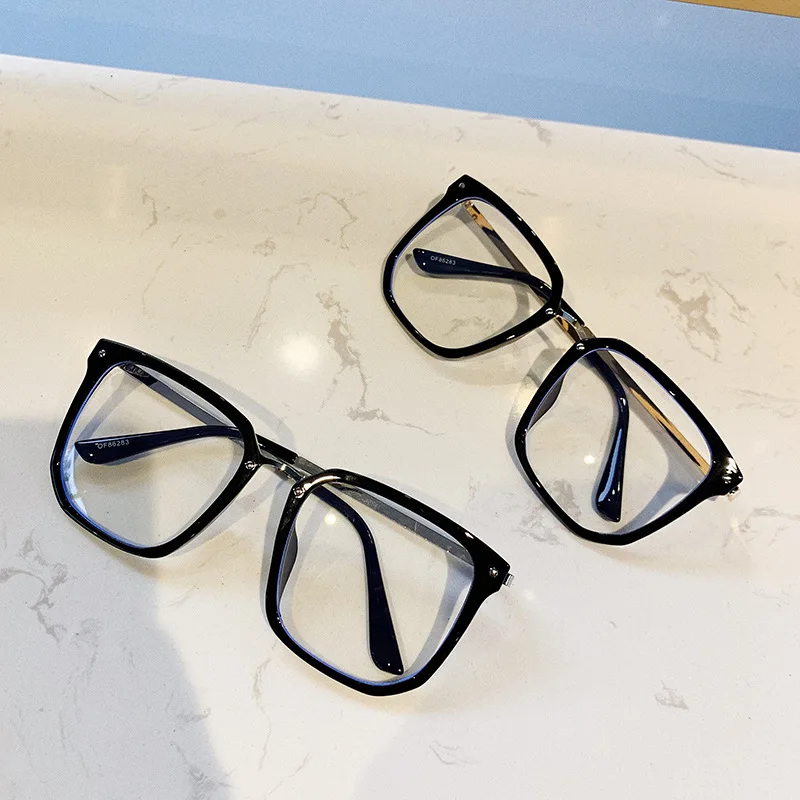 VWKTUUN оправа для очков квадратная оправа для очков для женщин и мужчин негабаритная оправа для очков близорукость студенческие очки с заклепками