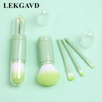 

LEKGAV 4Pcs Retractable Style Makeup Brush Set Foundation Foundation Foundation Red Eye Brush Cosmetic Professional Makeup Brush