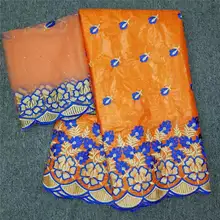 Дизайн Высокое качество вышитый Базен Riche 5+ 2 ярдов тюль кружевной комплект Африканский Базен ткань для женщин платье! LYF992