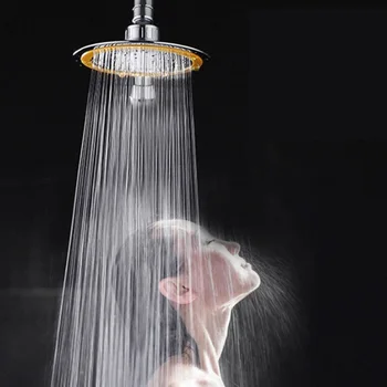 

Adjustable Shower Head Set High Pressure 360 degrees Silver Spray Wall mounted
