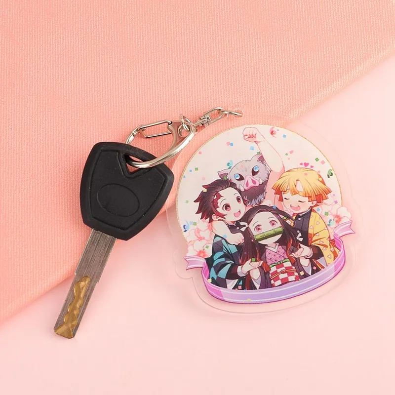 Аниме брелок демон убийца: Kimetsu без Yaiba Chibi мультфильм акриловые подвески