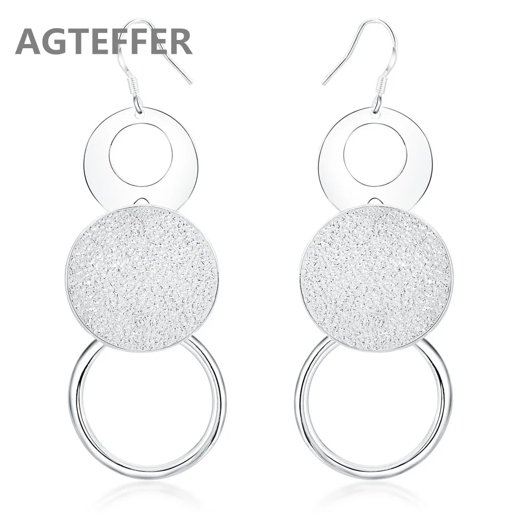 Серьги женские из серебра 925 пробы матовые | Украшения и аксессуары