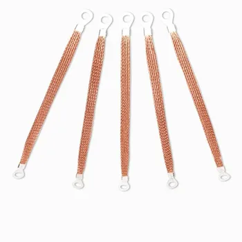 

5pcs Span cable / bridge connection ground wire /copper braid /copper clad aluminum /2.5square 20cm /25cm/ 30cm/ box connectio