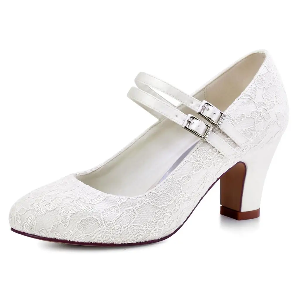 Wit Ivoor Bruiloft Schoenen Bruids Mary Jane Blok Hakken Vrouw Dames Bruid  Avondfeest Hoge Hakken Pompen HC1708 Paars Zwart|party pumps|shoes  weddingwomen shoes wedding - AliExpress
