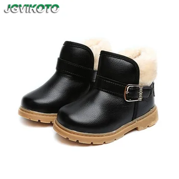 

JGVIKOTO 2020 Fashion Kids Boots Waterproof Winter Snow Boots For Boys Girls Children Ankle Boots Warm Cotton Shoes New Hot Sale