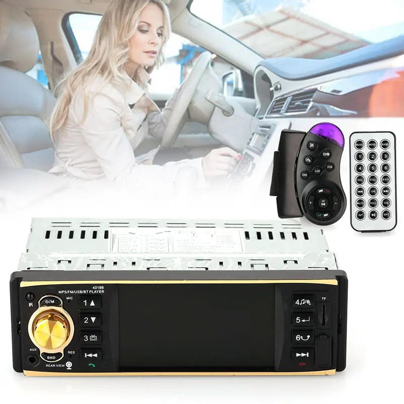 Vehemo DC12V HD Автомобильный Bluetooth MP5 W/руль универсальный пульт дистанционного управления 4,1 ''FM авто Aux в радио автомобильные аксессуары