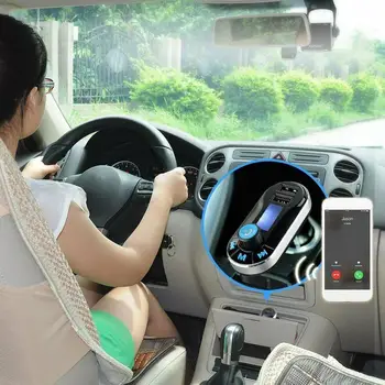 

MP3 Player Bluetooth FM Transmitter Bluetooth Car Kit Player MP3 Radio Transmitter Charger USB Handsfree FM T9O4