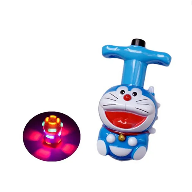 1 set Electric LED Spinning Top Flashing Light Music Cute Animal Figures Model Launcher Glow At Night Rotating Kid GIft Toy 4