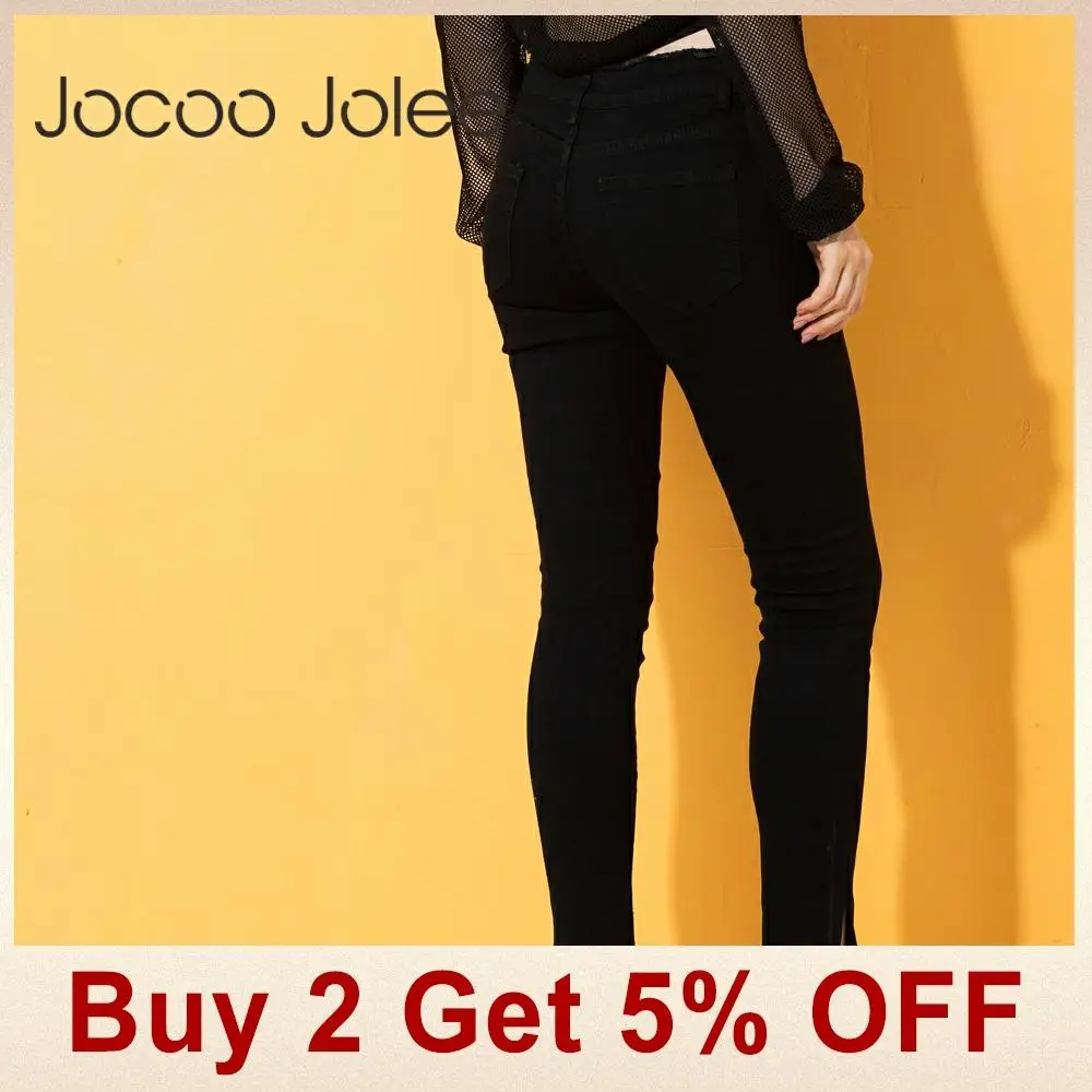 Jocoo Jolee джинсы для женщин, черные джинсы с высокой талией для девушек, высокая эластичность размера плюс, Стрейчевые джинсы, женские джинсовые узкие брюки-карандаш