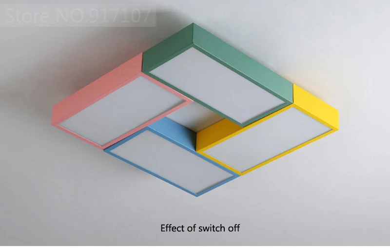 Креативная лампа для детской комнаты, квадратный потолочный светильник для маленьких девочек и мальчиков, 72 Вт, светильник для детской комнаты, спальни, Kindergarden