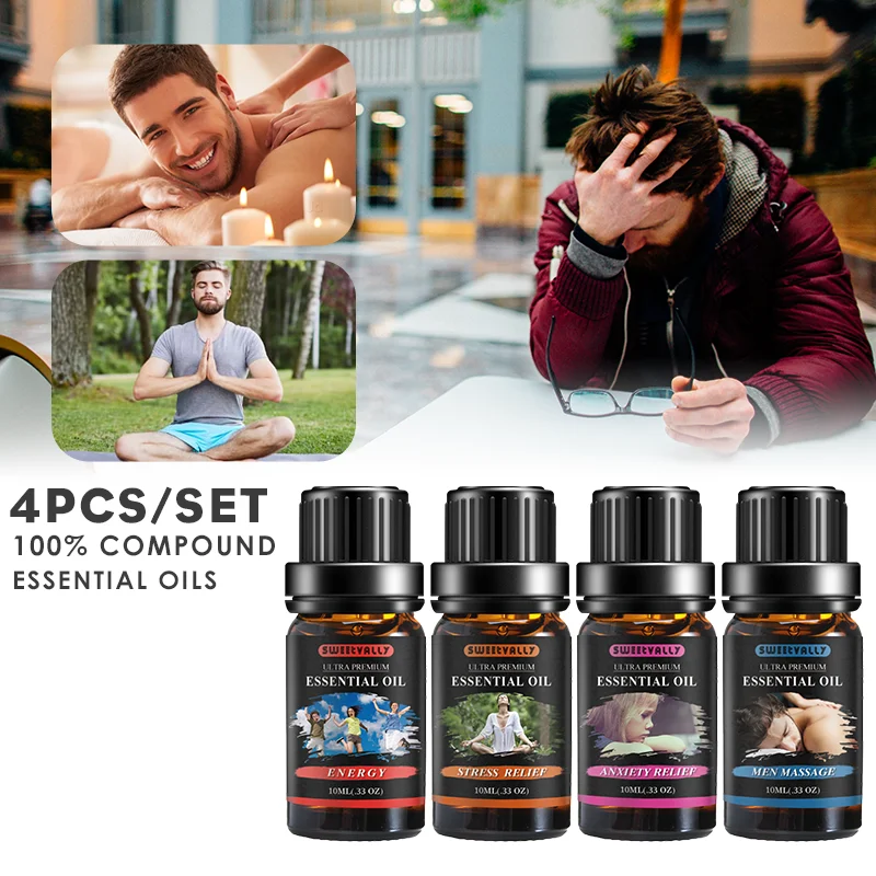 4 шт. органическое кокосовое масло для массажа лица Эфирное увлажняющее