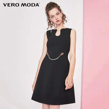 

Vero Moda Women's Front Chain Embellished Stretch Sleeveless Knit Party Dress | 319346508