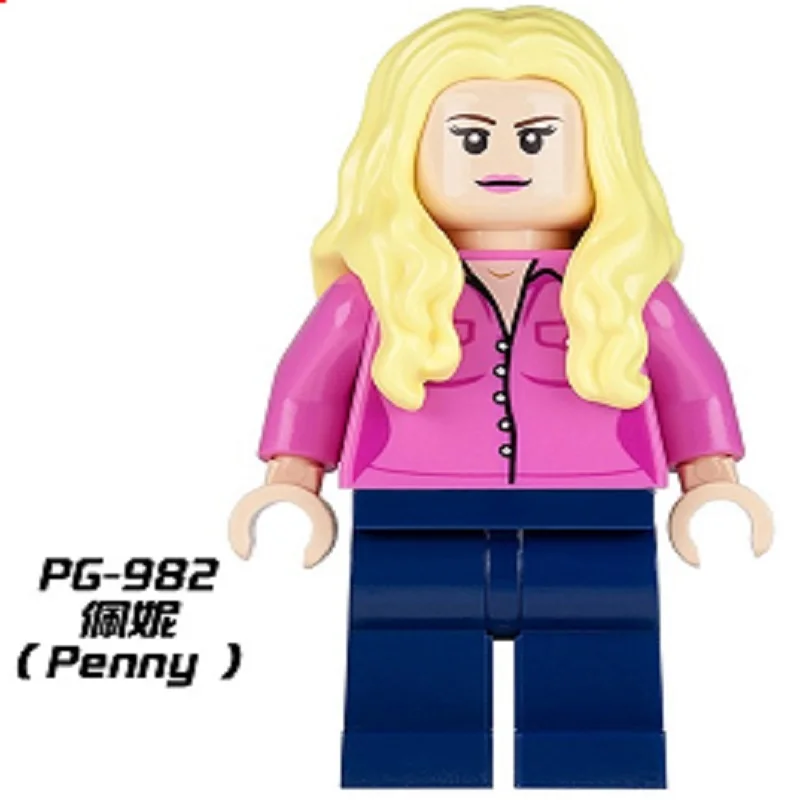 

Single Sale Super Heroes Big Bang Theory Movie Cartoon Penny Leonard Rajesh Building Blocks Children Toys Christmas Gift PG982