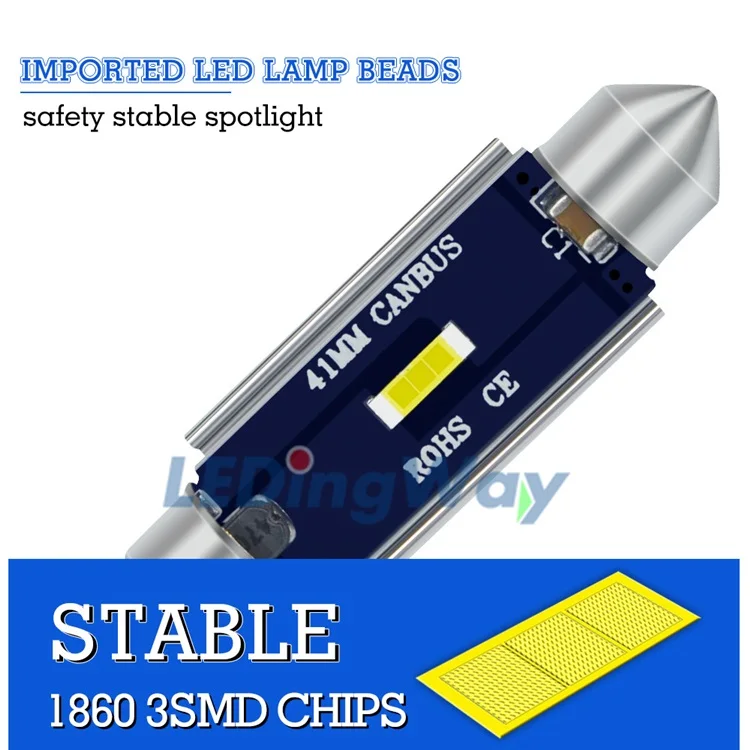 31 мм 36 мм 39 мм 41 мм Canbus светодиодный светильник супер яркий 3W 12 В DC 500LM белый для чтения двери бардачок номерной знак фонарь для багажника 2 шт
