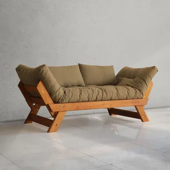 

Massive wooden couch armchair bed for Singles linen fabric TV sofa lounge davenport chesterfield studio couch seat 3 colourway