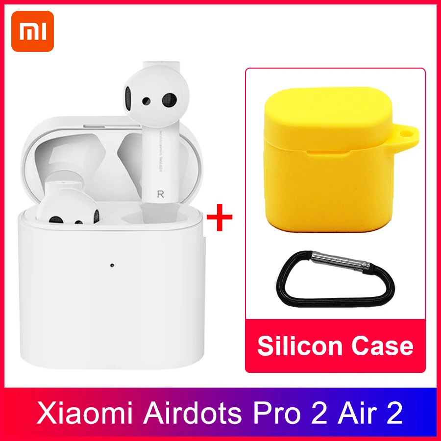 Xiao mi Airdots Pro 2 Air 2 TWS bluetooth-гарнитура 2 mi True беспроводные наушники 2 Smart Голосовое управление LHDC Tap управление Dual mi C ENC - Цвет: Air 2 N Yellow Case