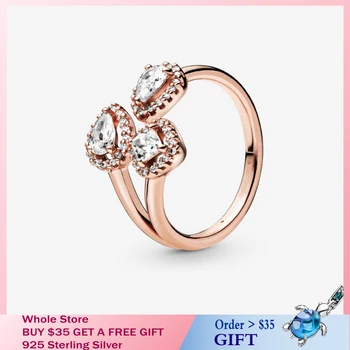

Popular Party Lady New DIY Gift Authentic 925 Sterling Silver Rings opening geometry ring Jewelry Lady Trendy Silver Rings Pink