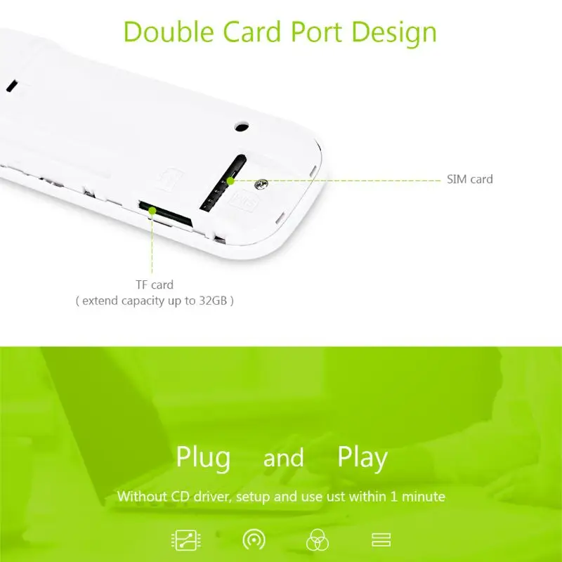  Unlocked 3G WCDMA 4G FDD LTE USB Modem Router Network Adapter 100Mbps USB Dongle