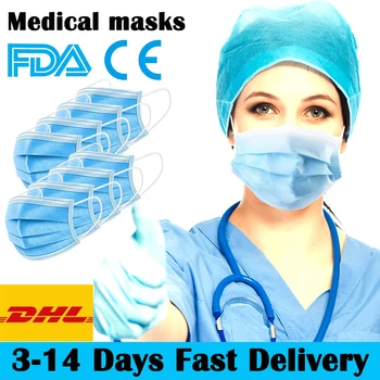 

Disposable Medical Surgical Mask Protective Mask 3 Layer Filter Mouth Face Mask Earloop Mouth