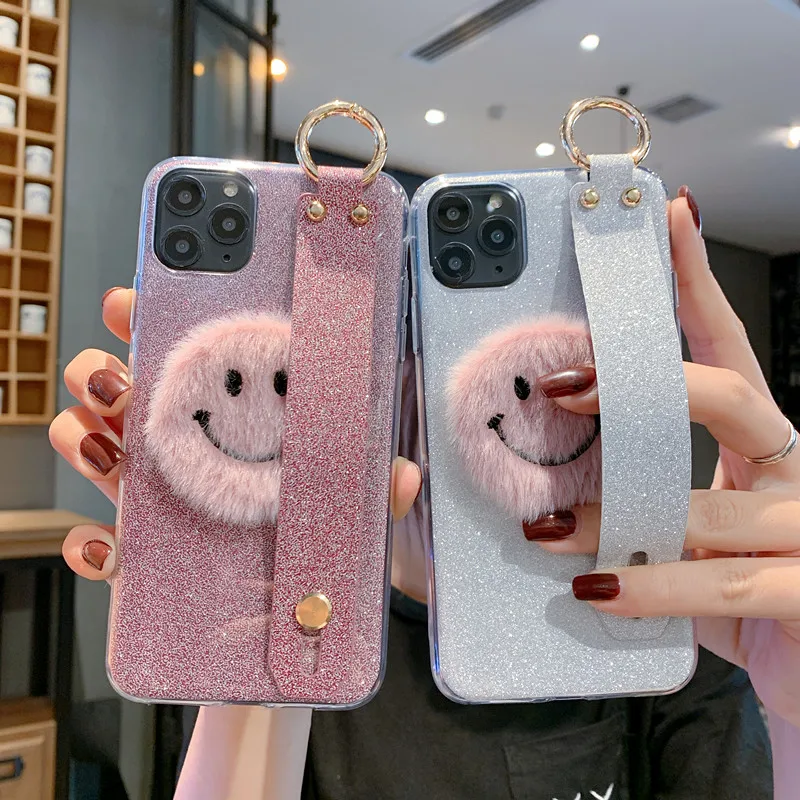 Для iPhone 11pro X XR XS MAX чехол для телефона ремешок на запястье золотой блестящий Iphone 7 6s