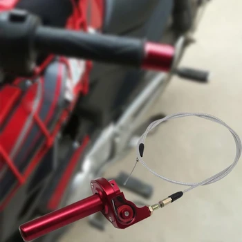 

Throttle Grip Motorcycle Accessories Handlebars CNC Aluminum Acerbs Quick With Oil Throttle Cable Motorcycle Replace Accessories