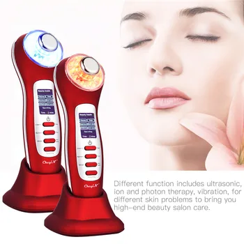 

Ultrasonic Ion Facial Beauty Machine LED Photon Light Therapy Face Cleaner Wrinkle Removal Anti Aging Acne Skin Care Tools 45