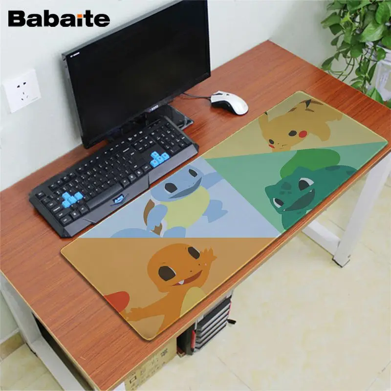 Lock Edge 40X90cm Babaite pokemon резиновая мышь прочный Настольный коврик для мыши Скорость/Управление версия большой игровой коврик для мыши - Цвет: Lock Edge 40X90cm