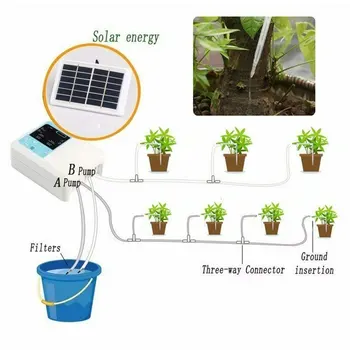 

Easy Install Drip Timer Garden Watering Device Solar Powered Plant Intelligent Charging Automatic Tool Outdoor Home Irrigation