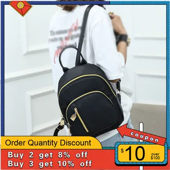

Women Backpack Fashion Multi-Function Black Shoulder Bag Casual Canvas Backpack Mochila