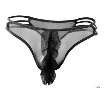 

wholesale low price high quality 5pcs/lots men's sexy T pants G-strings underwear (6bnbr