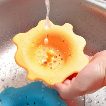 

Floor Drain Food-grade Silicone Hair Filter Drain Sink Drain Eco-friendly Drains Cover for Home Bathroom Supplies