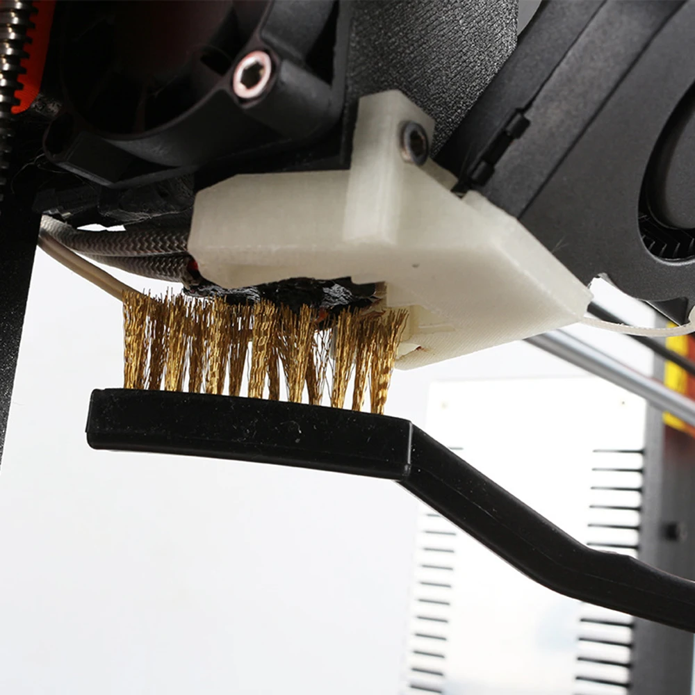 Для CR-10 Ender-3 3 шт./компл. медь+ железная проволока нейлоновая щетка для чистки для 3d принтеров части ржавчины удаления пыли примеси экструдер сопел